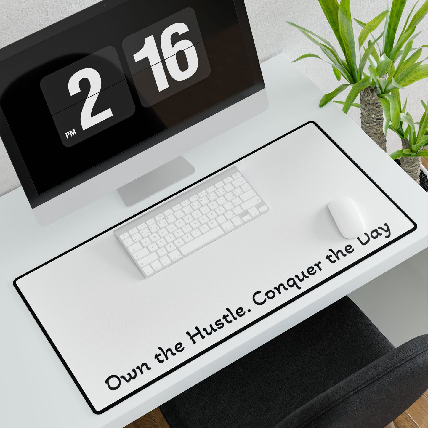 Desk Mats, Own the Hustle Conquer the Day Desk Mat, Motivational Desk Accessory, Inspirational Office Decor, Work from Home Essential,