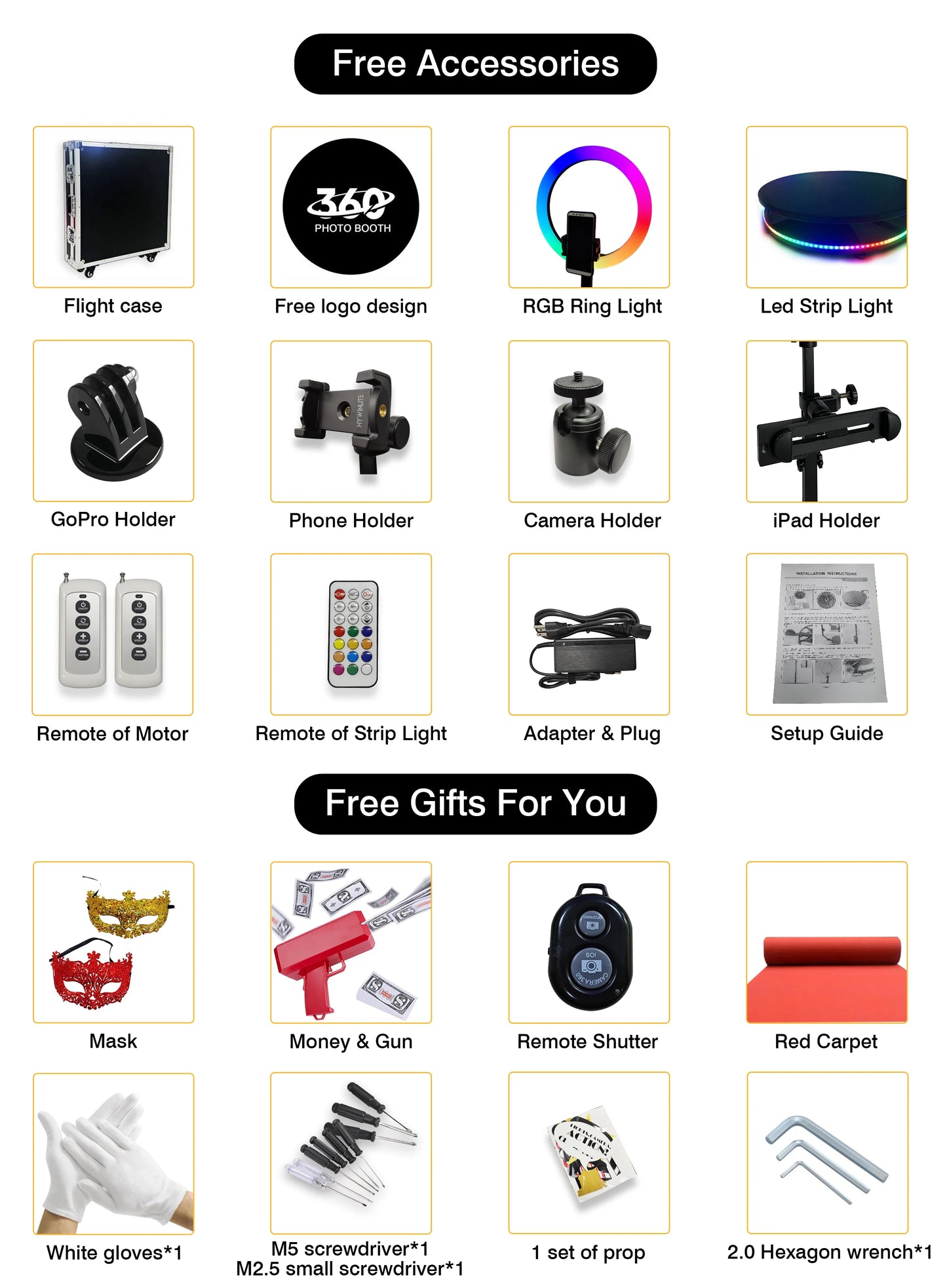 2023 Newest 360 Video and Photo Booth Adjustable Automatic Platform Compatible With Cameras IPads Smartphones SLRs