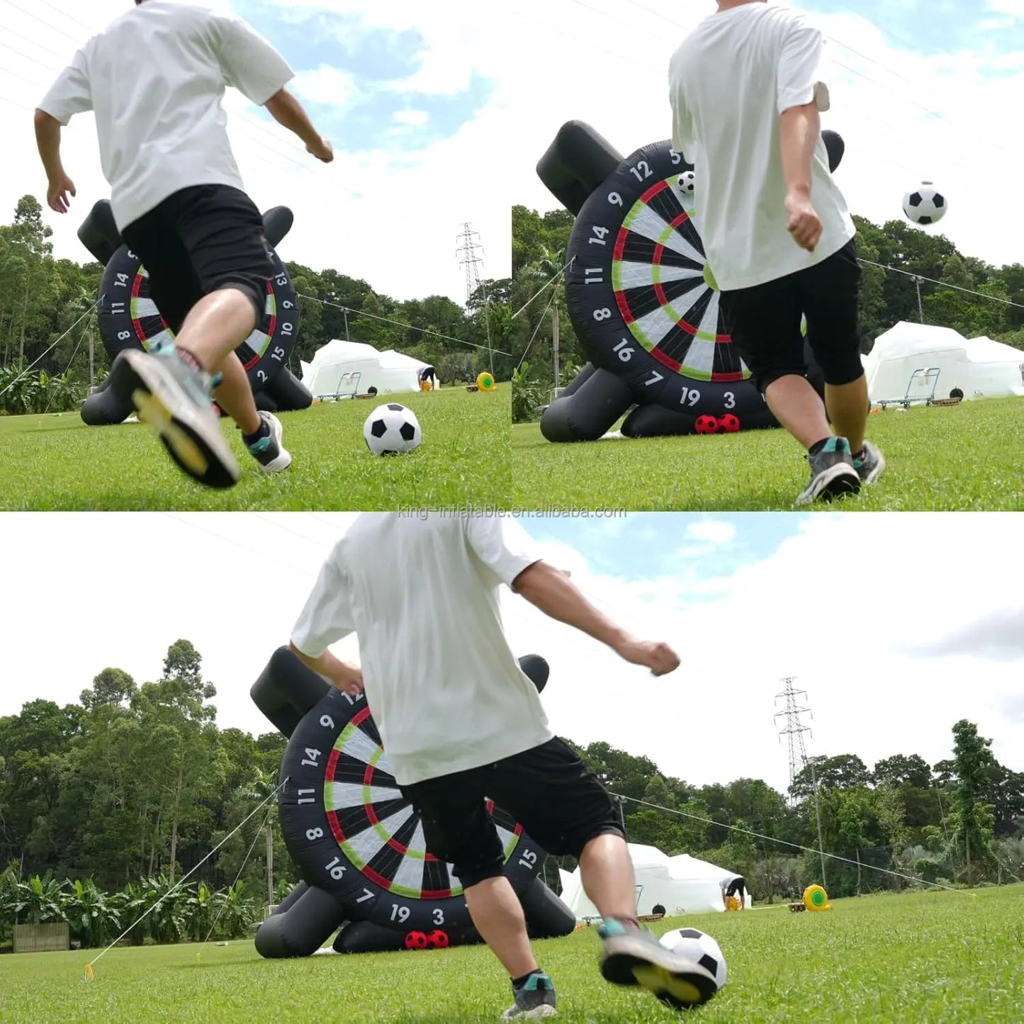 10ft Giant Inflatable Soccer Dart Board Large Kick Football Target Dartboard for Outdoor Backyard Games,Camp and Soccer Parties