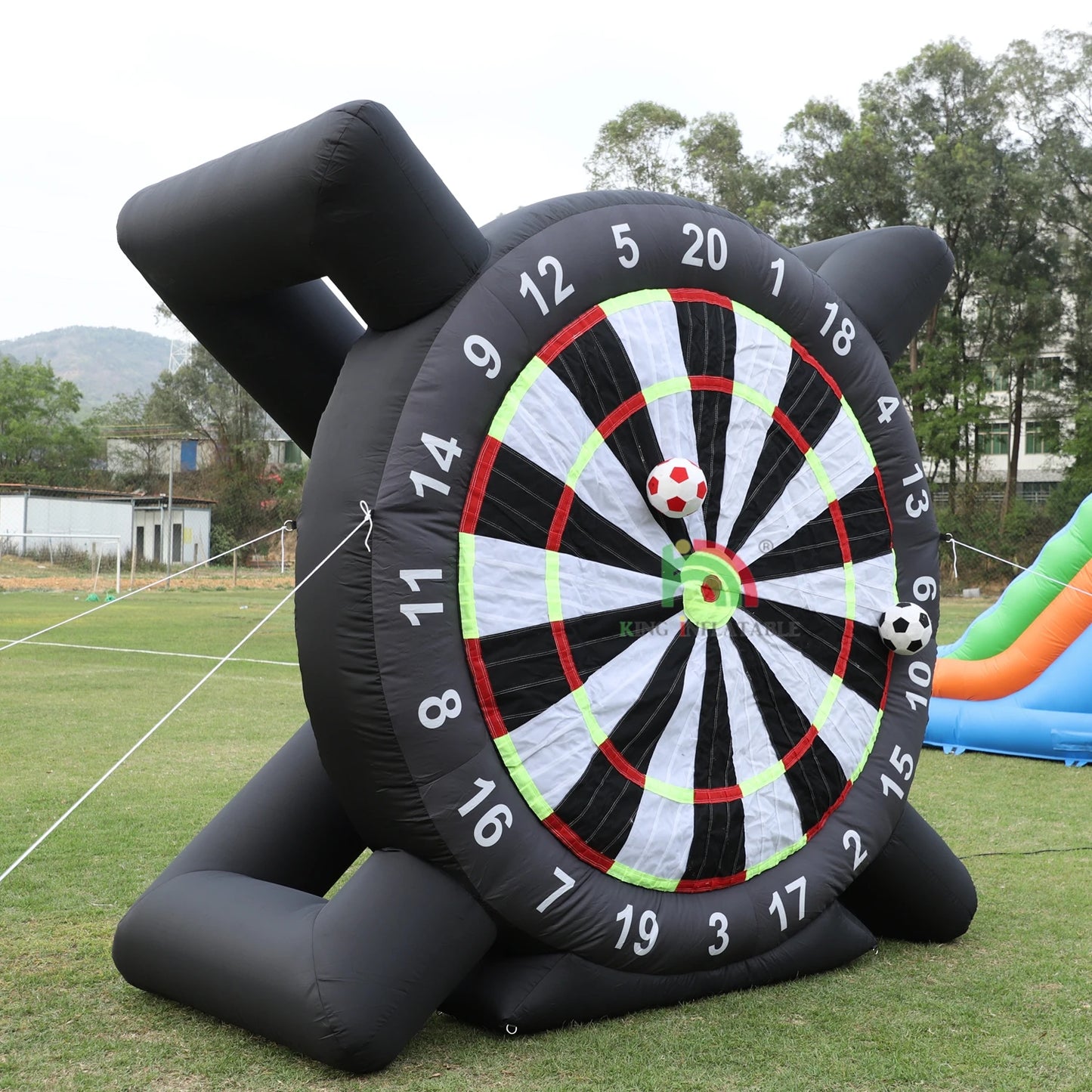10ft Giant Inflatable Soccer Dart Board Large Kick Football Target Dartboard for Outdoor Backyard Games,Camp and Soccer Parties