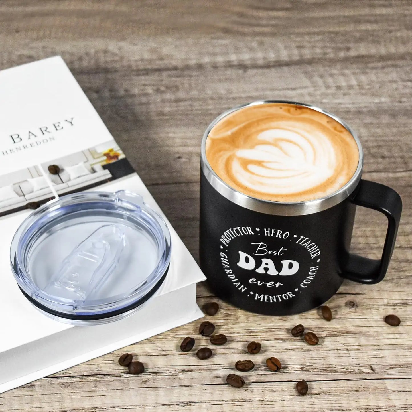 14oz Stainless Steel Insulated Coffee Mug with Handle Double Wall Vacuum Travel Camping Mug for Mother's Day and Father's Day
