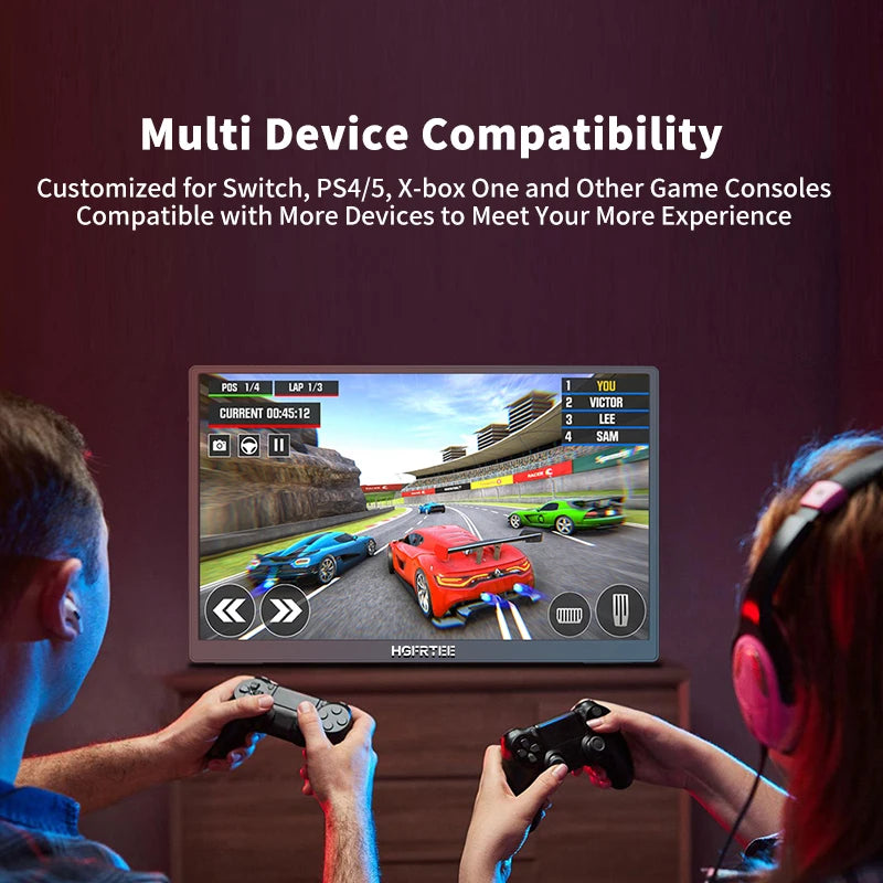 10.5 Inch Mini FHD Ultra-Thin Portable Monitor 1280P Display Ips Portable Screen